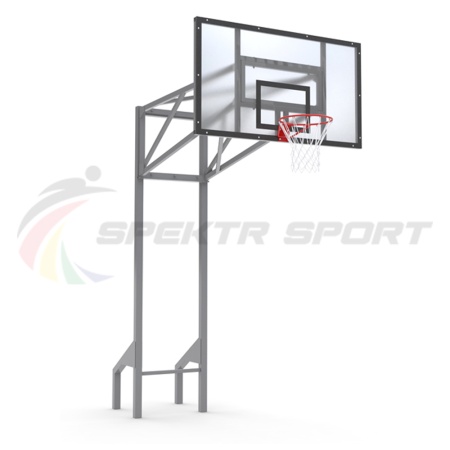 Купить Стойка баскетбольная уличная усиленная со щитом из оргстекла, кольцом и сеткой SP D 413 в Аркадаке 