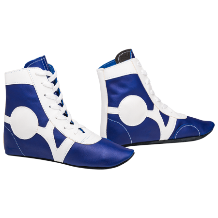 Купить Обувь для самбо SM-0102, кожа, синий Rusco в Аркадаке 