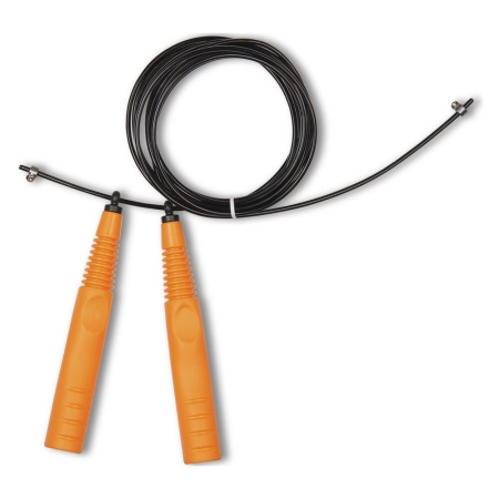 Купить Скакалка высокооборотная Кроссфит стальной шнур в оплетке 2.9 м чёрно-оранжевая в Аркадаке 
